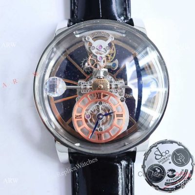 Copy Jacob & Co. Astronomia Quartz Black Dial Steel Watches